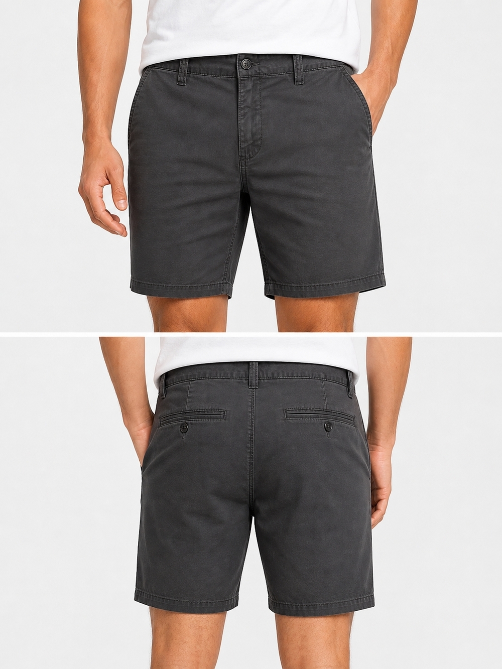 Old Navy Men's Charcoal Flat-Front Shorts